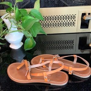Faux-Leather Strap Sandals